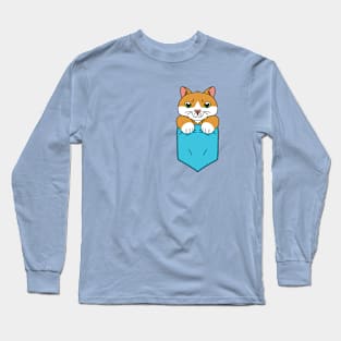 Cute Cat in the Pocket Long Sleeve T-Shirt